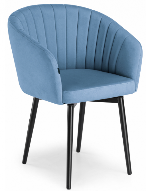 Woodville Стул на металлокаркасе "Моншау" крутящийся | синий | Ширина - 60; Глубина - 53; Высота - 83 см