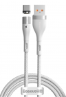 Кабель USB BASEUS Zinc Magnetic Safe, USB - Type-C, 3A, 1 м, белый, на магните CATXC-M02