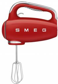 Миксер Smeg HMF01RDEU Стиль 50-х г.г. / 250 Вт, ручной, скоростей - 9, корпус - пластик, насадок - 6 шт, турборежим