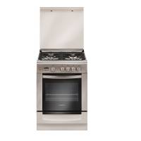 Gefest газовая плита 6100-04 0004 | Количество конфорок: 4 | Объем духовки: 52 л | Габариты (ВxШxГ): 85x60x60 см | Цвет: Нержавеющая сталь | Global