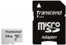 Карта памяти Transcend 300S microSDXC 64 ГБ / Class 10, UHS Class 1, запись - 40 Мбайт/сек, чтение - 95 Мбайт/сек / Global