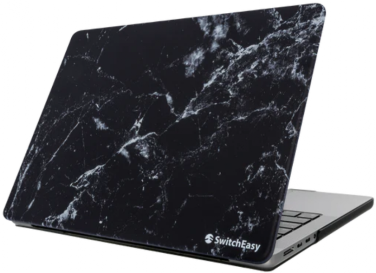 SwitchEasy Защитная накладка GS-105-232-296-210 Artist MacBook Protective Case For 2022/2021 14 Pro. Цвет: мраморный черный																			