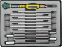 Kraftool 25611-H12 X-Turbo отвертка для точных работ со сменными стержнями и головками 12 предм.