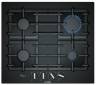 Газовая варочная поверхность Bosch PPP6A6B90 / конфорок - 4 шт, решетки - чугун, панель - закаленное стекло, электроподжиг, газ-контроль, черный / Global